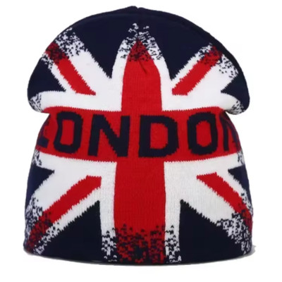 Wintermütze für Herren und Damen London warm gestrickt schwarz