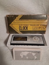 Vintage Hyundai Electronic Traveller Alarm Clock Model EV-3LTC Untested Evertop