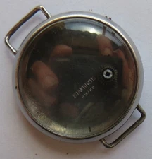 Old mens wristwatch staybrite case with pusher crown 35 mm. in diameter