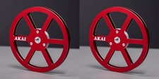 New One Pair red Akai 7'' tape reel Light Metal Aluminum Take Up Reel