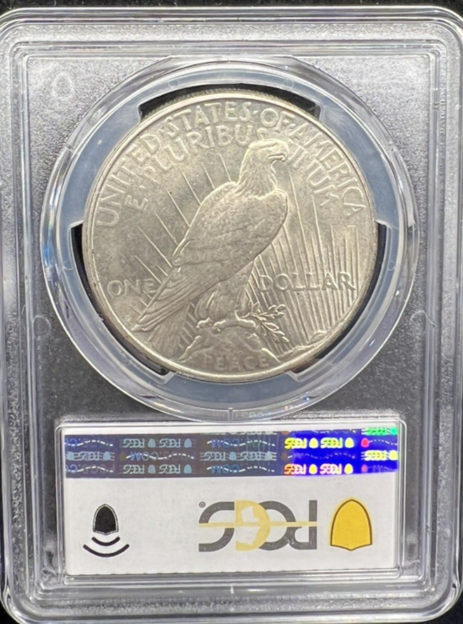 1934-D $1 PCGS AU 58 1934 D PEACE DOLLAR SILVER COIN!