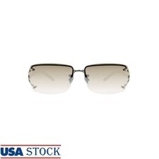 Rimless Women's Sunglasses Crystal Edge UV Protection Lightweight Adjustable Fit