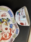 VTG Chinese Porcelain Footed Dish and a Cup — photo 2