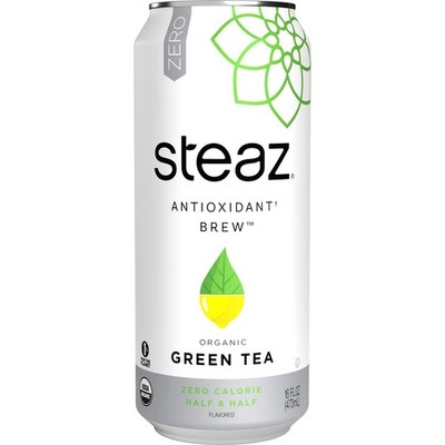Steaz Organic Green Tea Antioxidant Brew Zero Calorie Half &
