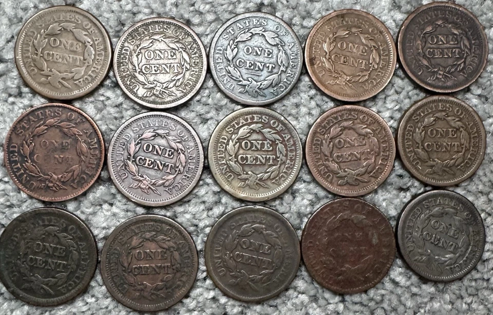 Súper Venta Lote de 15 Centavos Grandes En Perfecto Estado Todas Diferentes Fechas Foto 3 de 4