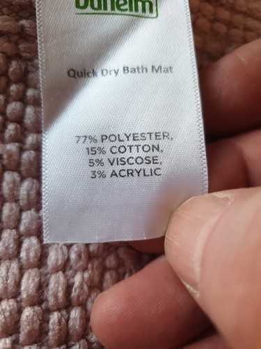 Dunelm Pink Bath Mat - Picture 3 of 3