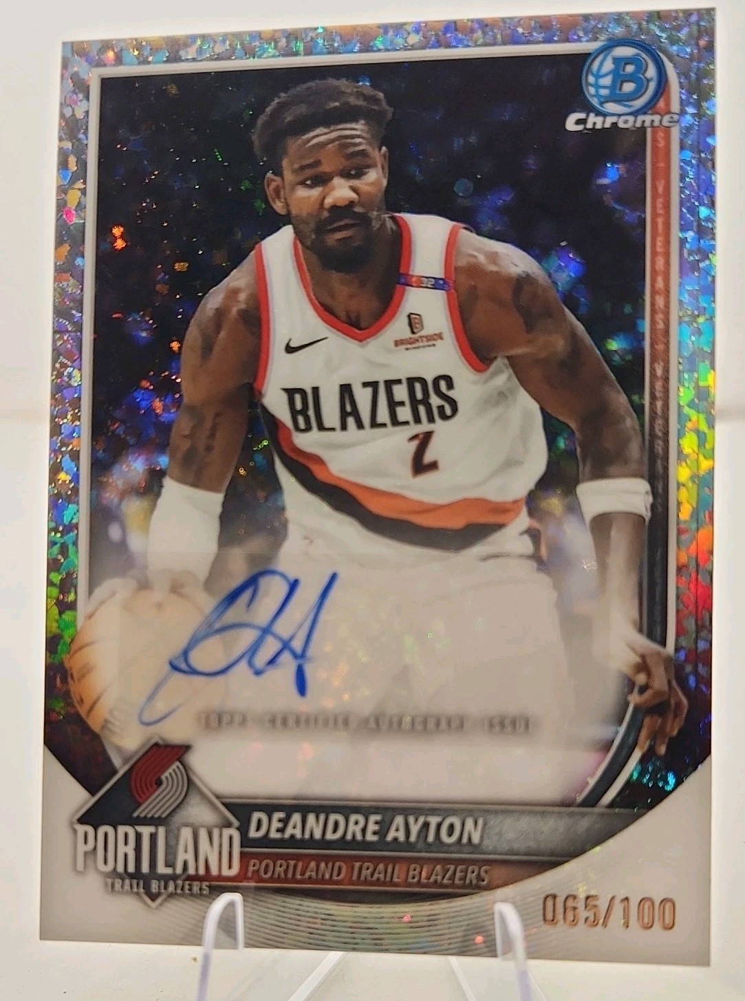 2025-26 Bowman - Chrome Autographs Deandre Ayton #BCA-DA Mini-Diamond Refractor