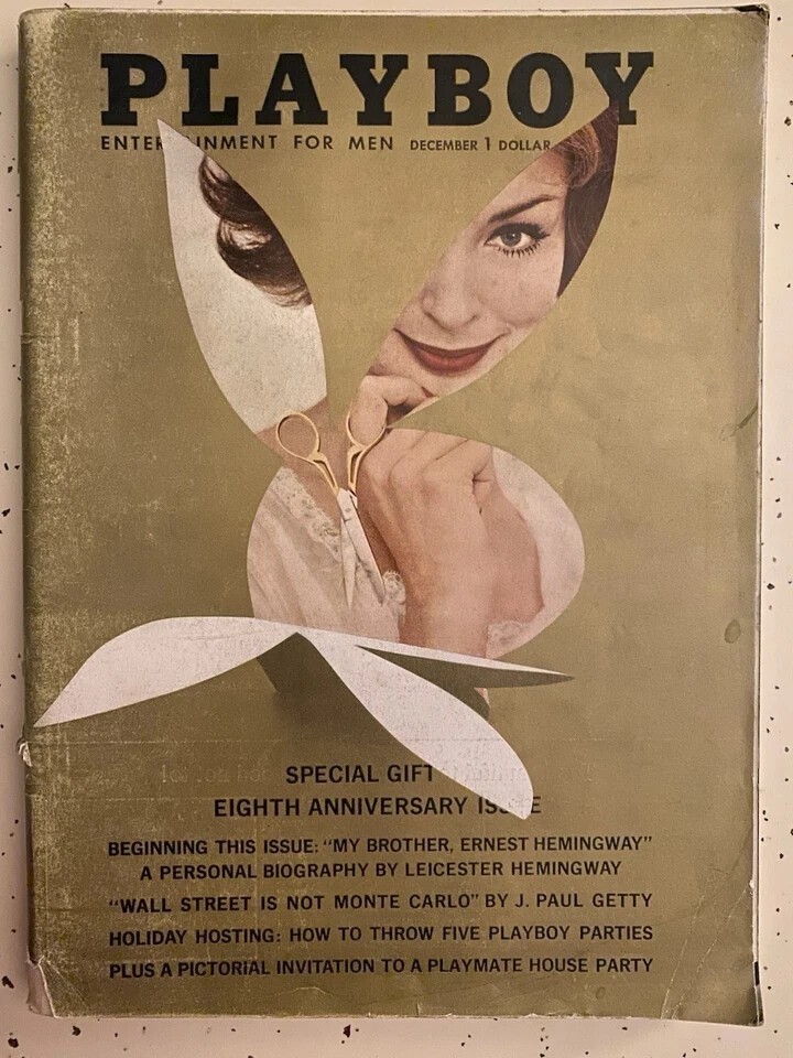 Playboy Magazine December 1961 Centerfold Vargas Girl VG