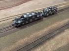 CUSTOM MADE WWII MILITARY ARMOURED WAGON WITH ONE AUXILIARY , SCALE HO