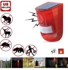 Solar Alarm LED Light Solar Strobe Light Wireless Motion Sensor Detector Outdoor