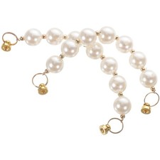 2pcs Mobile Phone Case Chain Imitation Pearl Beading Finger Chain Stand Holder