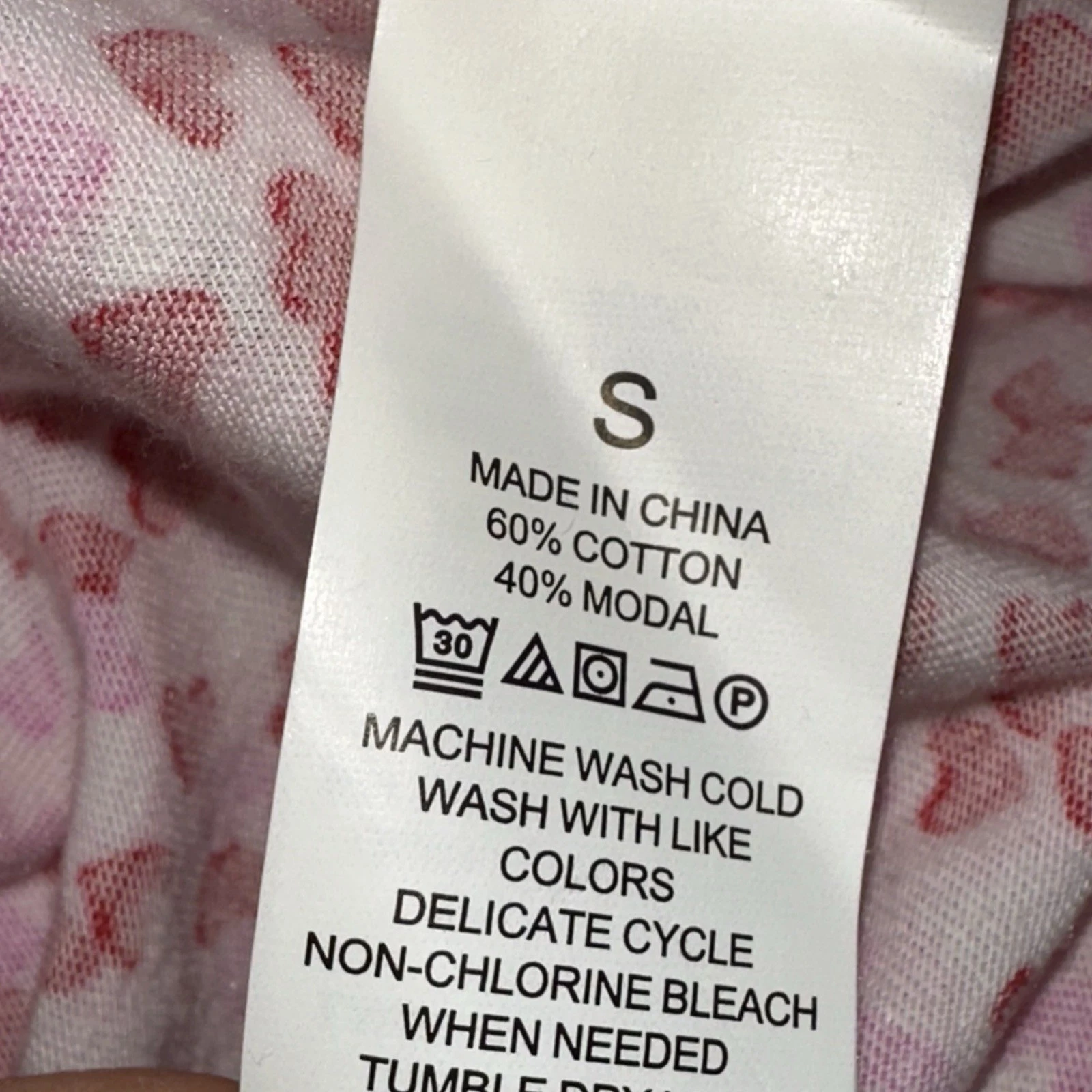 Camicia da notte Kate Spade taglia small morbida camicia da notte loungewear rosa cuori rossi