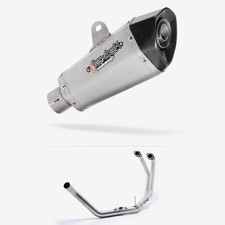Lextek Stainless Steel XP10 Matt Exhaust System 210mm for Honda CB500 (93-03)