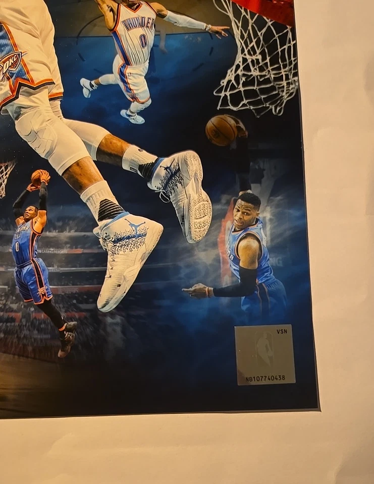 2017 Russell Westbrook OKC Triple Doubles Record 8" X 10" Photo - Image 4 of 4