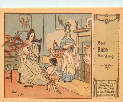 Picture Postcard, Randolph Caldecott, Bye Baby Bunting (Repro)