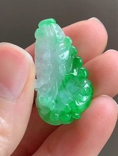 Certified Grade A Emerald Icy Green Cabbage Jadeite Jade Pendant 1212