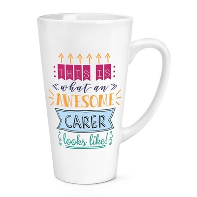 This Is What An Awesome Carer Looks Like 17 Unzen großer Latte Becher Tasse - lustig am besten