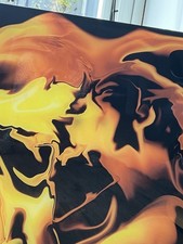 Splash Back (Kissing Couple) (Fire Mosaic Glass) Flame