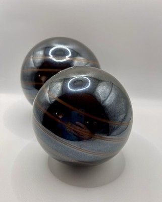 2 Vintage Glazed Ceramic Japanese Stoneware Zen Garden Tranquility