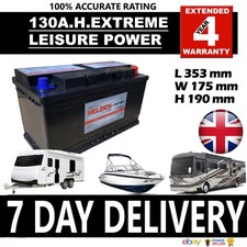 12V 130AH 130 AH Leisure Battery DEEP CYCLE for Motorhome / Caravan / Campervan£
