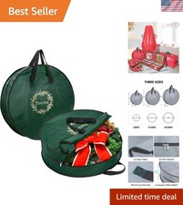 2 Pack Wreath Storage Container, Christmas Wreath Storage Bag 30" 8"-2PK Green