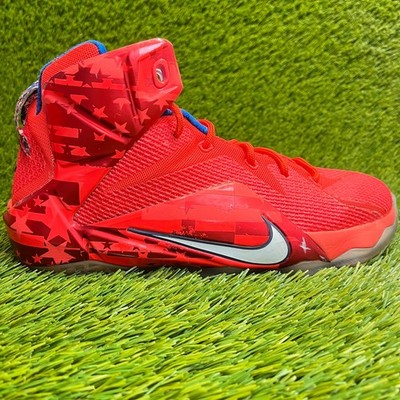 Nike LeBron red Basketball Sneakers Independence Day Edition Great Condition Nike Lebron XII Crimson Red White Mens Athletic Independence  main image 2