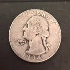 1934-P Washington Silver Quarter