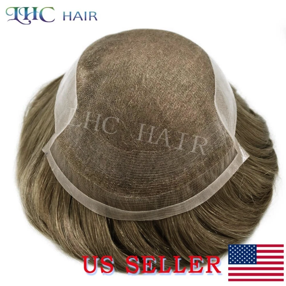 LyricalHair French Encaje Frontal Hombre Toupee Sistema de Cabello Humano Todos los Colores Pelo Foto 4 de 4