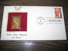 2011 Latin Music Legends Tito Puente replica GOLDEN FDC Cover STAMP