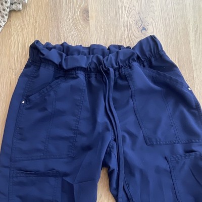 Scrubstar 93643 Women's S Navy Blue Solid Medical Scrub Pants Poly Rayon Spandex