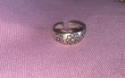 Vintage PGDA 925 Sterling Silver Toe Ring Hippie Flower Power Floral Daisy