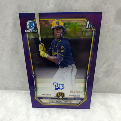 Topps 2026 Bowman Chrome Prospect Autos Brailyn Antunez CPA-BA purple /250 RC