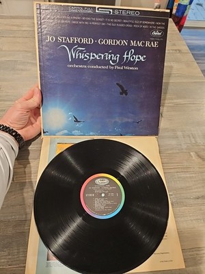 Whispering Hope, LP, Capitol, ST-1696, Stafford-Macrae, 1962 Untested 