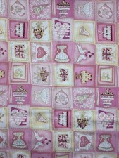 Wedding Fabric Squares M6368 Blank Quilting Cotton 44" BTY