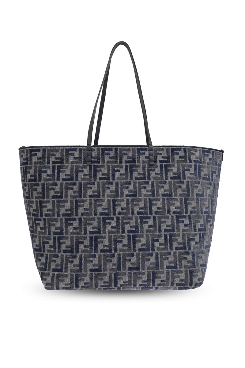 FENDI Roll Large $1950 Dark Blue FF Gradient Tote Bag New And