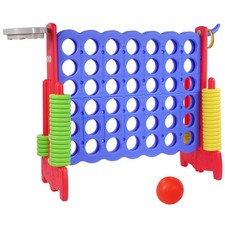 Giant 4-in-A-Row Connect Game Outdoor 42 Rings Yard Games Peekabu Jumbo Kids