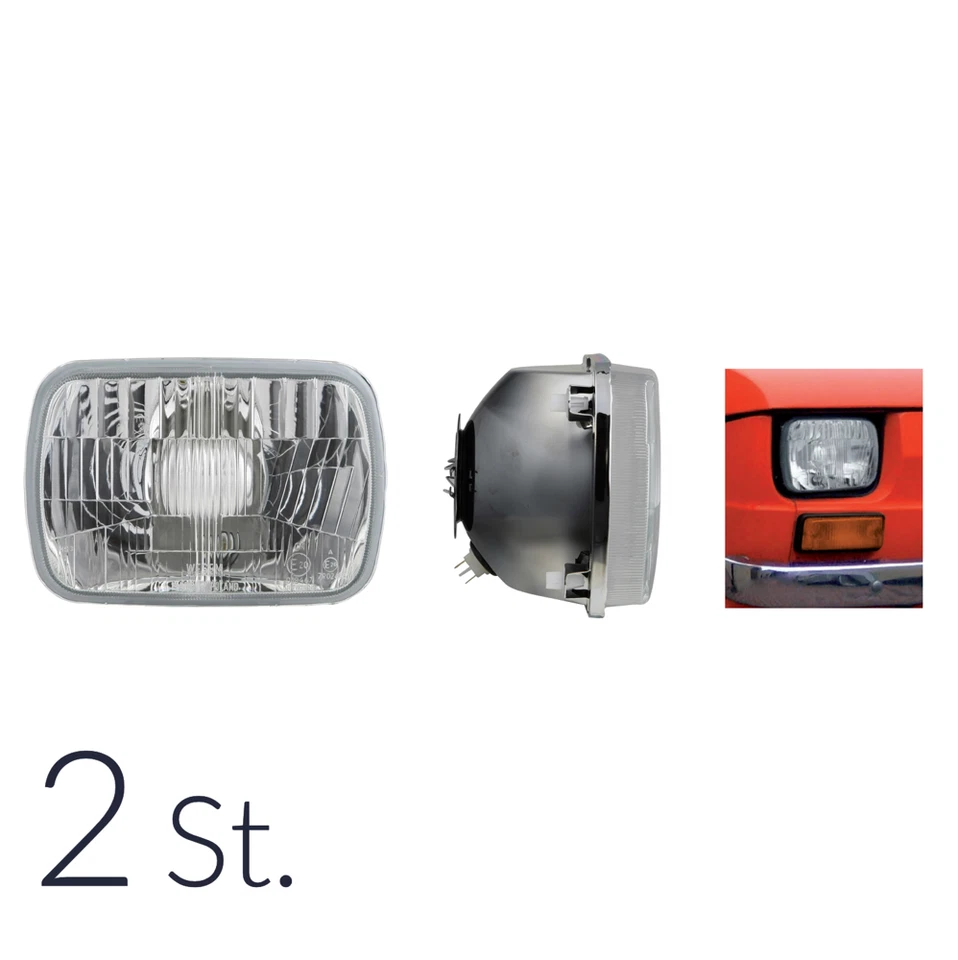 2x Scheinwerfer H4 Hauptscheinwerfer TÜV passend für Fiat 126 128, Yugo Koral - Bild 2 von 4