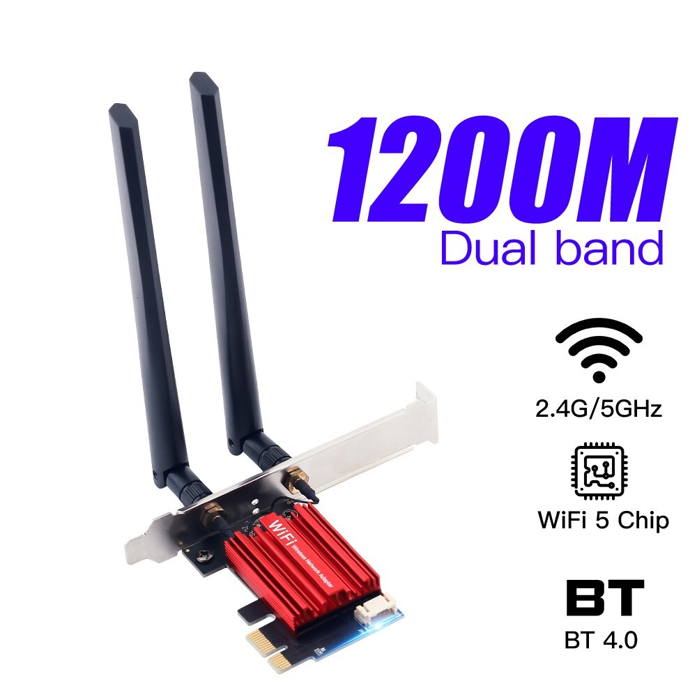 Usb Wifi Per Pc Scheda Di Rete Mini PCI-E Dual Band 2.4G/5G Bluetooth 4.0 - 7260AN/7260HMW Per PC Desktop Adattatore Pc Desktop