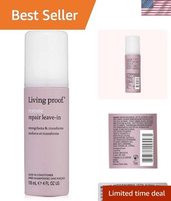 Natural Leave-In Treatment Cream: Prevents 93% Split Ends, Silky Finish, 4 oz