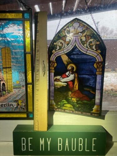 Jesus Christ Praying ~ Garden Stained Glass SUN catcher Art Christian