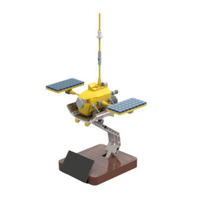MOC: Exploration Satellite Space Probe with Base 327 Pieces Toys Suit DIY