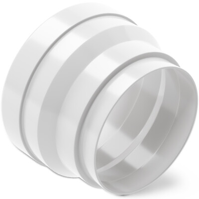 Reduzierstück 80mm/100mm Rund - Adapter Für Lüftungssysteme Aus ABS Kunststoff