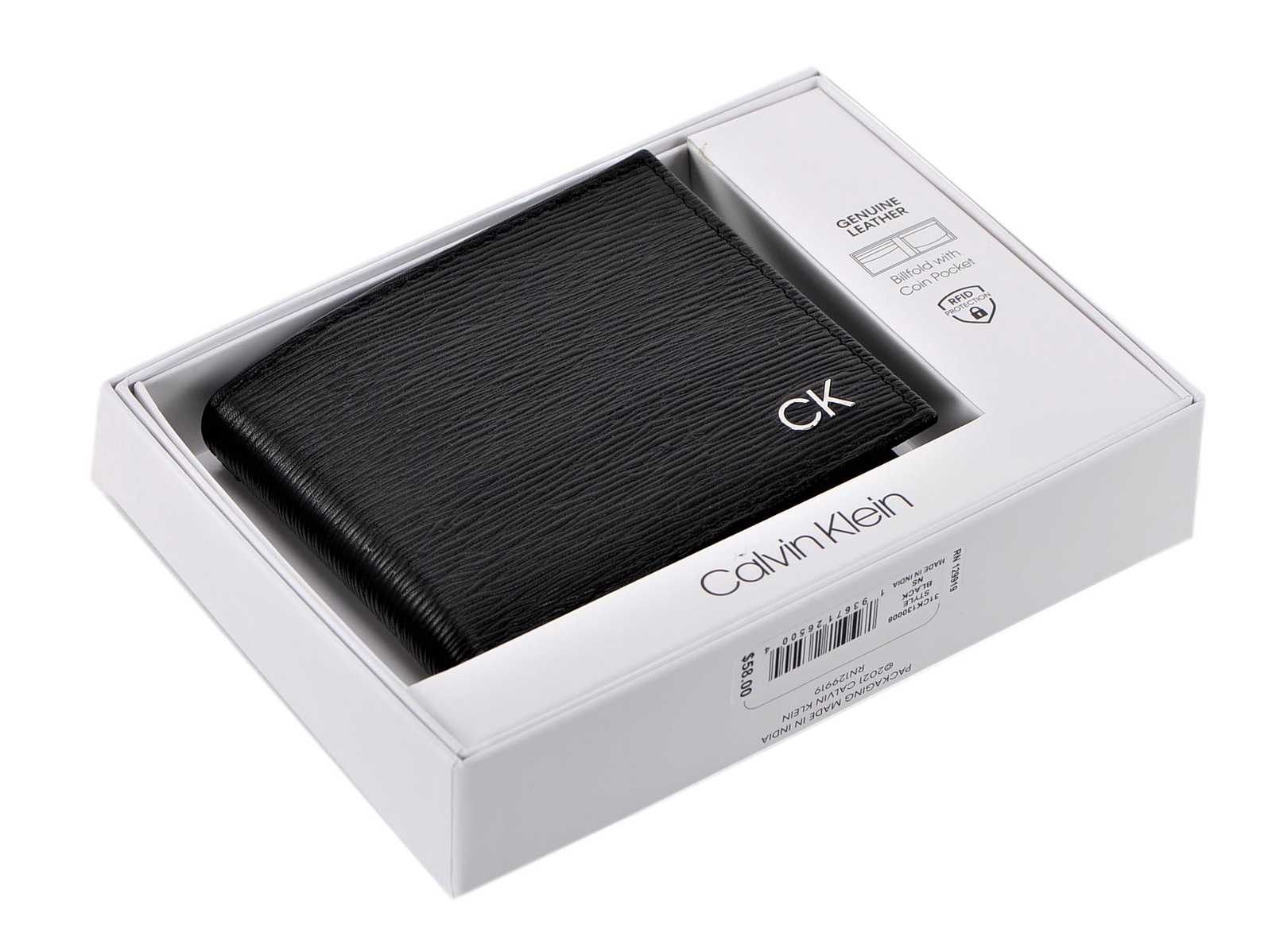 Calvin Klein Men's RFID Blocking Leather Bifold Wallet Black eBay