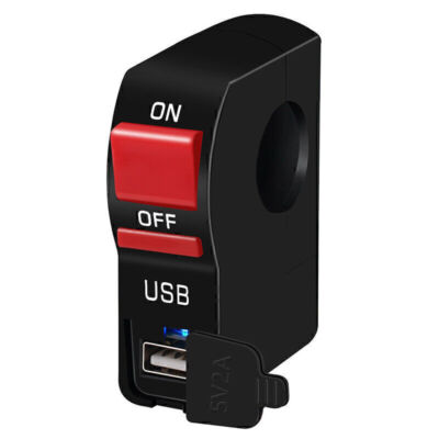 Waterproof 12V Handlebar USB Socket Charger Power Adapter for Mobile Phone