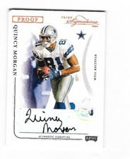 2004 Prime Signatures Red Proof Quincy Morgan #26 Auto 030/109 Cowboys