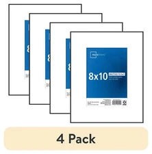 (4 pack)  8x10 Matted to 5x7 Front Loading Basic Tabletop Picture Frame, Black
