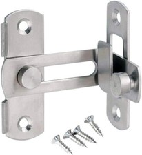 Flip Door Sliding Latch 90 Degree Stainless Steel Safety Door Lock Right Angle