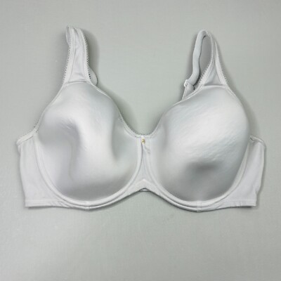 Wacoal Bra 38D 853192 Underwire Nylon Lined Basic Beauty Light Grey/Ivory