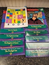 Animated Stories From The New Testament Bible Coloring/Activity Books Lot of 9