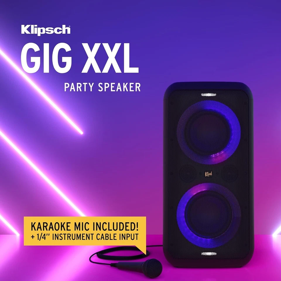 Altavoz portátil recargable inalámbrico Bluetooth para fiestas Klipsch Gig XXL Foto 2 de 4